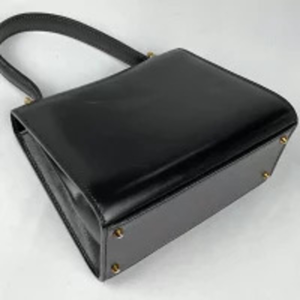 Celine Shoulder Leather Black Handbag Circle Bag